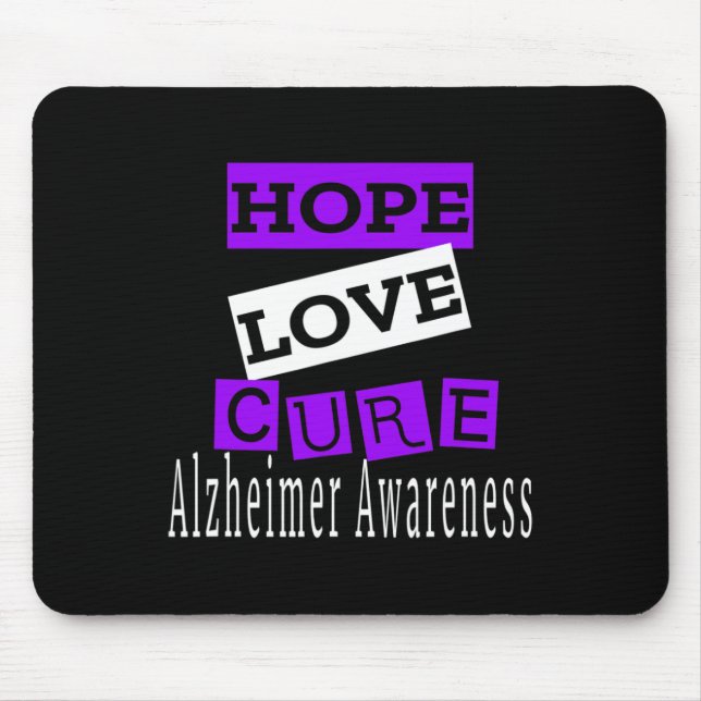Heimerheimer Awareness Hope Love Cure  Mouse Pad (Front)