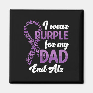 Heimerheimer Awareness I Wear Purple For My Dad En Magnet