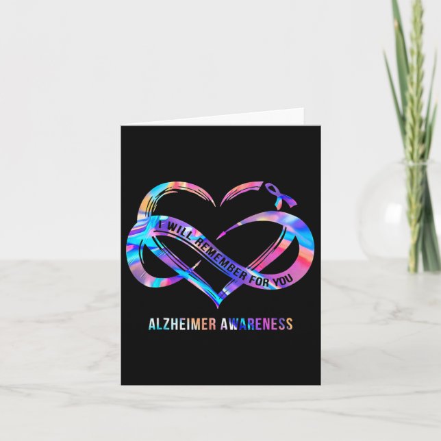 Heimerheimer Awareness I Will Remember For You  Card (Front)