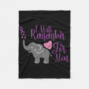 Heimerheimer Awareness I Will Remember For You Cut Fleece Blanket