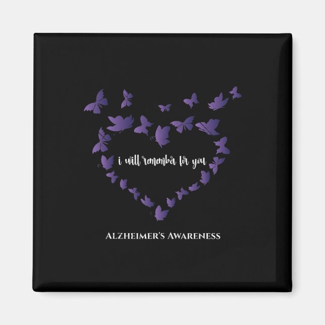 Heimerheimer Awareness I Will Remember For You Cut Magnet (Front)