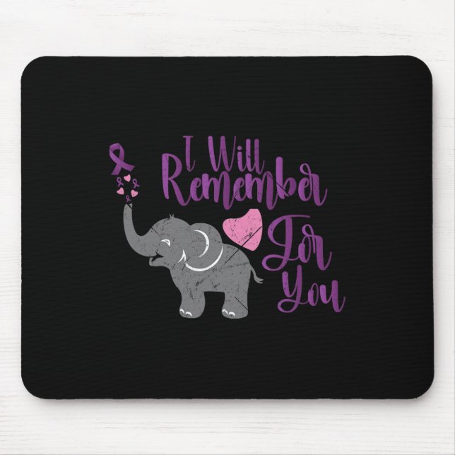 Heimerheimer Awareness I Will Remember For You Cut Mouse Pad (Front)