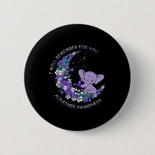 Heimerheimer Awareness I Will Remember For You Ele 6 Cm Round Badge