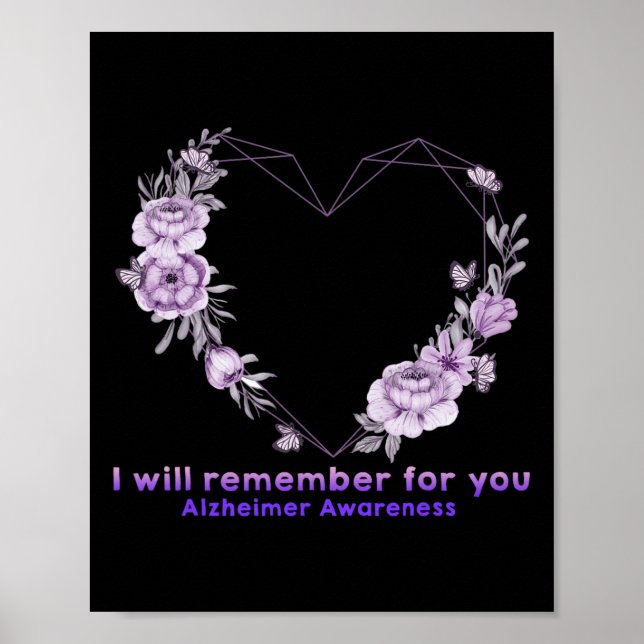 Heimerheimer Awareness I Will Remember For You Flo Poster (Front)
