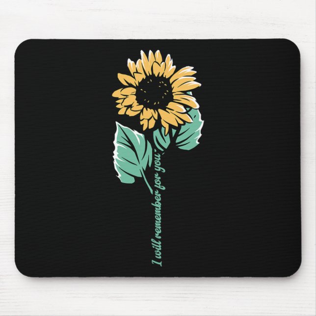 Heimerheimer Awareness I Will Remember For You Sun Mouse Pad (Front)