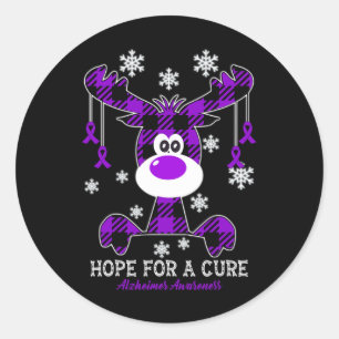 Heimerheimer Awareness In September We Wear Purple Classic Round Sticker