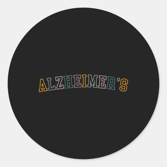 Heimerheimer' Awareness Love Never Forgets  Classic Round Sticker (Front)