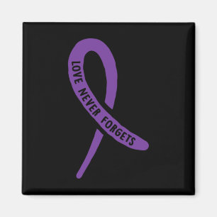 Heimerheimer' Awareness Love Never Forgets Purple Magnet