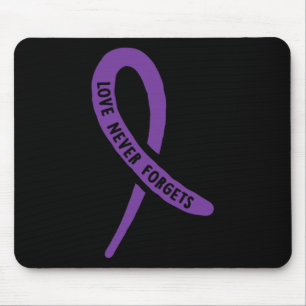 Heimerheimer' Awareness Love Never Forgets Purple  Mouse Pad