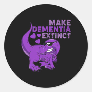 Heimerheimer Awareness Make Dementia Extinct End H Classic Round Sticker