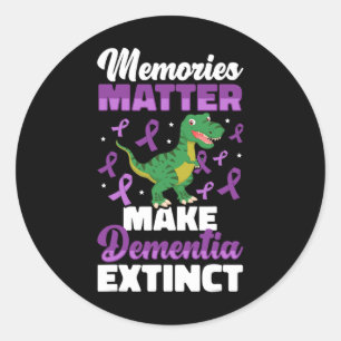 Heimerheimer Awareness Make Dementia Extinct End H Classic Round Sticker