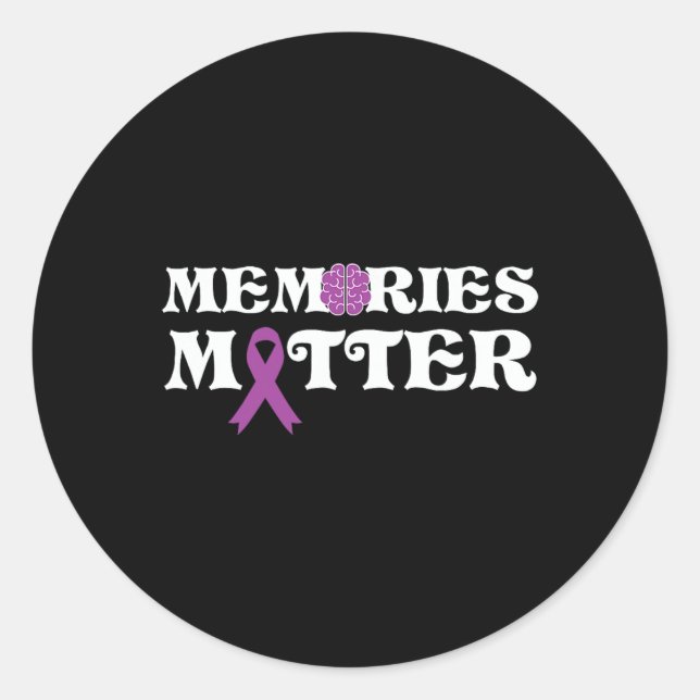 Heimerheimer Awareness Memories Problem  Classic Round Sticker (Front)