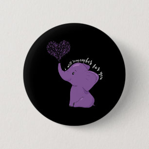 Heimerheimer Awareness Month I Endheimer Purple Ri 6 Cm Round Badge