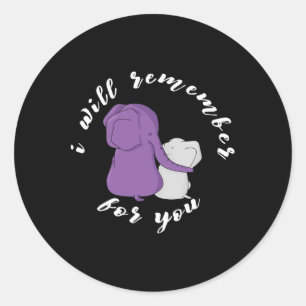 Heimerheimer Awareness Month I Endheimer Purple Ri Classic Round Sticker