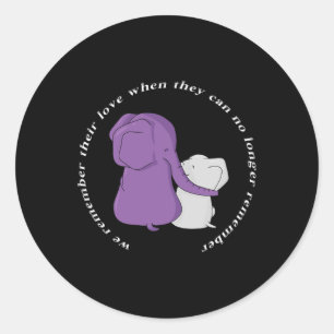 Heimerheimer Awareness Month I Endheimer Purple Ri Classic Round Sticker