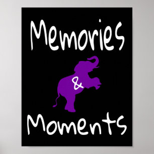 Heimerheimer Awareness Purple Elephant Support Mem Poster
