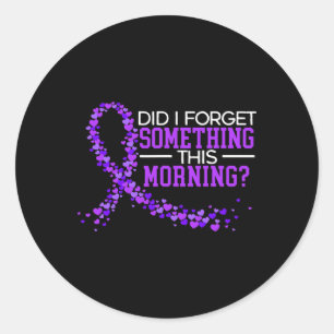 Heimerheimer Awareness Purple Ribbon 1 Classic Round Sticker