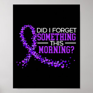 Heimerheimer Awareness Purple Ribbon 1 Poster