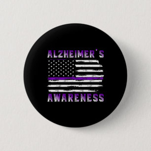 Heimerheimer Awareness Purple Ribbon The End Of He 6 Cm Round Badge