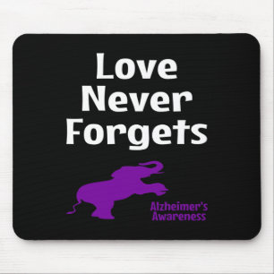 Heimerheimer Awareness Purple Support Love Never F Mouse Pad