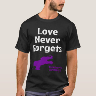 Heimerheimer Awareness Purple Support Love Never F T-Shirt