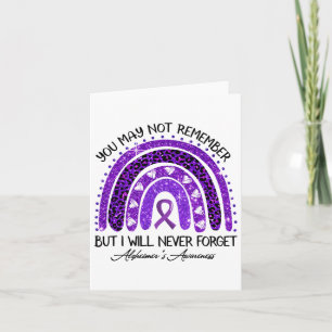 Heimerheimer Awareness Rainbow Will Never Forget P Card
