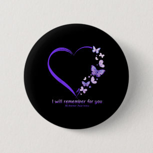 Heimerheimer Awareness Remember Forever Tees 6 Cm Round Badge
