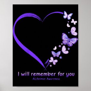 Heimerheimer Awareness Remember Forever Tees  Poster