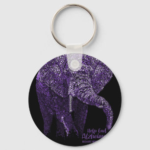 Heimerheimer Awareness S And Gifts Purple Elephant Key Ring