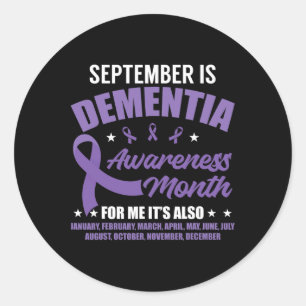 Heimerheimer Awareness September Dementia Awarenes Classic Round Sticker
