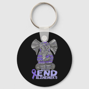 Heimerheimer Awareness Shirts And Gifts Purple Ele Key Ring