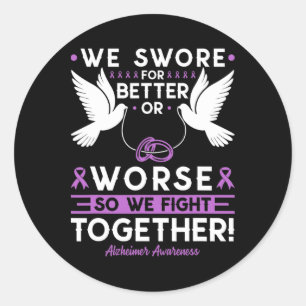 Heimerheimer Awareness Spouse Husbynd Wife Support Classic Round Sticker