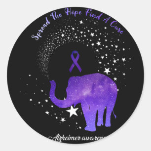 Heimerheimer Awareness Spread The Hope Find A Cure Classic Round Sticker