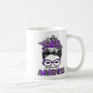 Heimerheimer Awareness Strong Purple Ribbon Women Coffee Mug