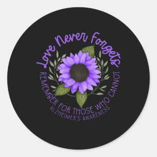 Heimerheimer Awareness Tee For Men And Women Purpl Classic Round Sticker