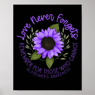 Heimerheimer Awareness Tee For Men And Women Purpl Poster