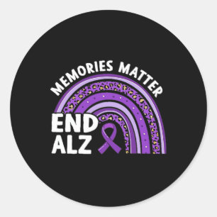 Heimerheimer Brain Awareness Memories Problem Purp Classic Round Sticker