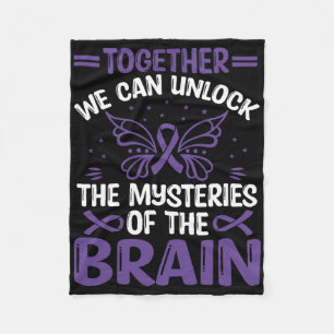 Heimerheimer Brain Injury Design Purple Heimerheim Fleece Blanket
