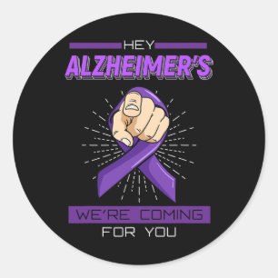 Heimerheimer Disease Shirt Brain Memory Loss Demen Classic Round Sticker