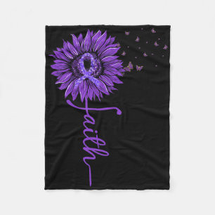 Heimerheimer Faith Sunflower Purple Heimerheimer’s Fleece Blanket