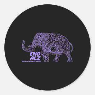 Heimerheimer I Awareness Heimer Elephant Grandma G Classic Round Sticker