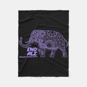Heimerheimer I Awareness Heimer Elephant Grandma G Fleece Blanket