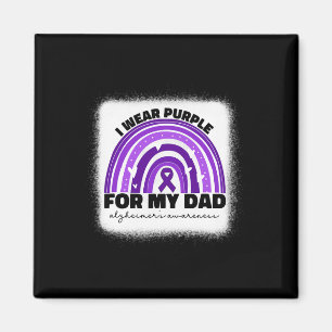 Heimerheimer I Wear Purple For My Dad Heimerheimer Magnet