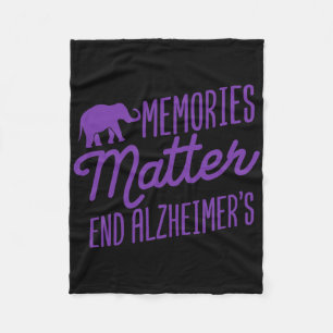 Heimerheimer Memories Problem Purple Elephant  Fleece Blanket