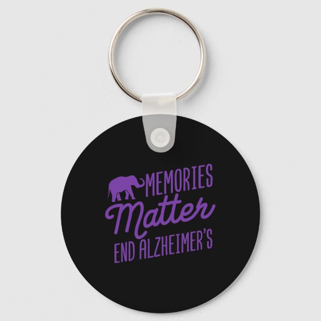 Heimerheimer Memories Problem Purple Elephant  Key Ring (Front)