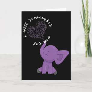 Heimerheimer Monat I Endheimer Purple Bow Elephant Card