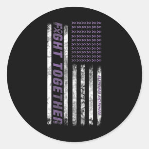 Heimerheimer Monat I Endheimer Purple Bow Elephant Classic Round Sticker