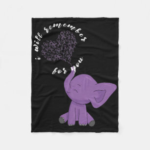 Heimerheimer Monat I Endheimer Purple Bow Elephant Fleece Blanket