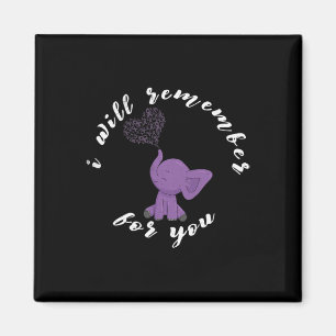 Heimerheimer Monat I Endheimer Purple Bow Elephant Magnet