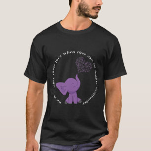 Heimerheimer Monat I Endheimer Purple Bow Elephant T-Shirt